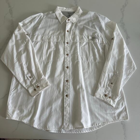 G.H. Bass & Co. Button Down Shirt White Big & Tall XXL UPF 50 - Picture 1 of 12